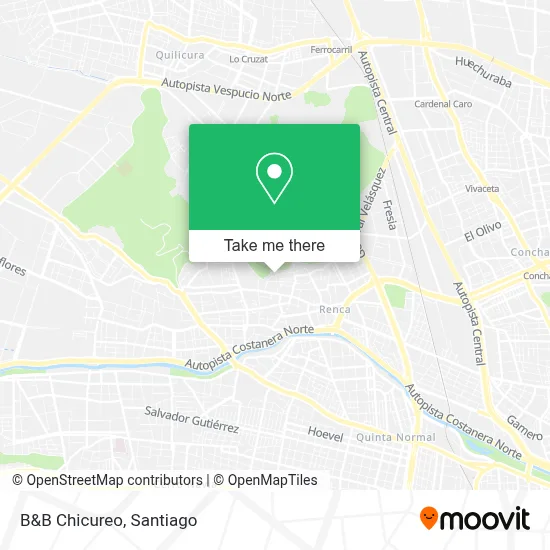 B&B Chicureo map