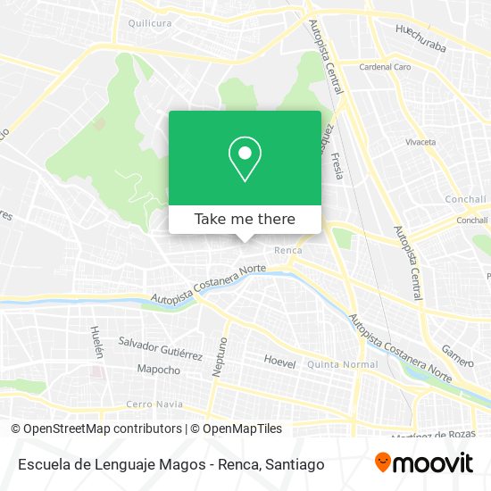 Escuela de Lenguaje Magos - Renca map