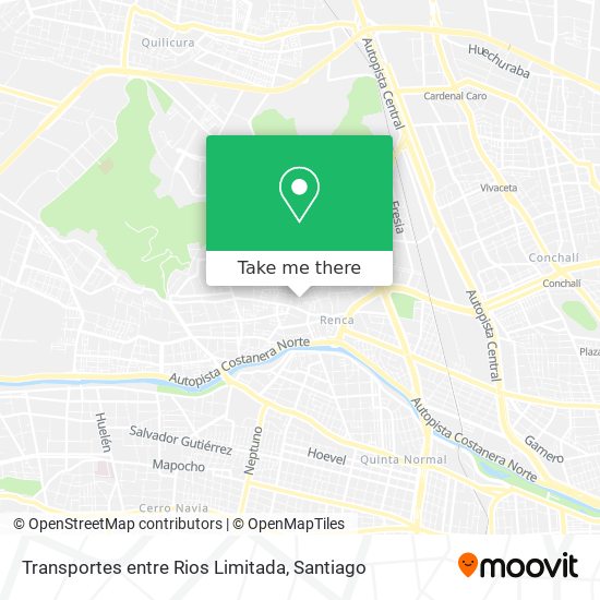 Transportes entre Rios Limitada map
