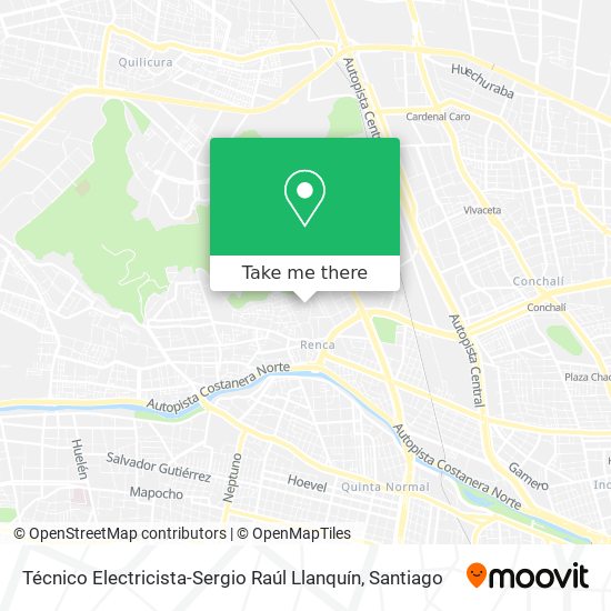 Técnico Electricista-Sergio Raúl Llanquín map