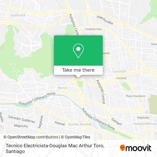 Técnico Electricista-Douglas Mac Arthur Toro map