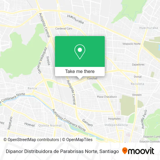 Dipanor Distribuidora de Parabrisas Norte map