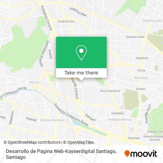 Desarrollo de Página Web-Kayserdigital Santiago map