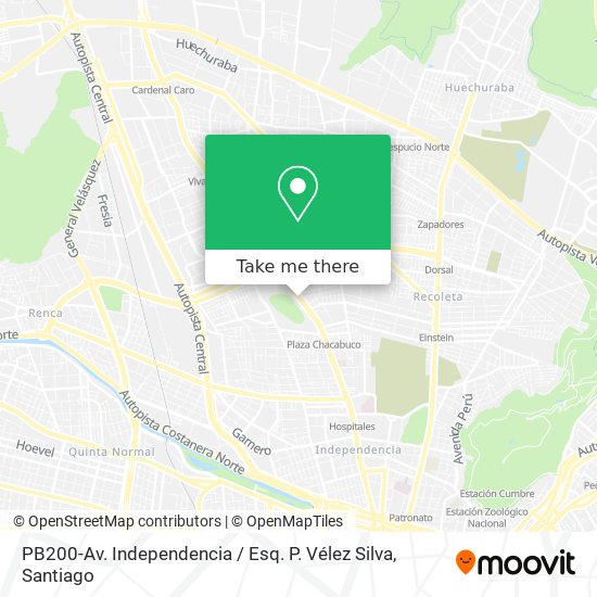 Mapa de PB200-Av. Independencia / Esq. P. Vélez Silva