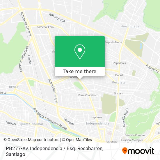 PB277-Av. Independencia / Esq. Recabarren map