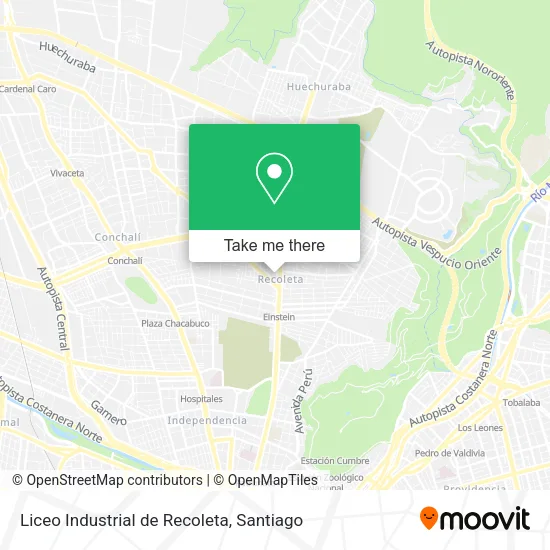 Liceo Industrial de Recoleta map