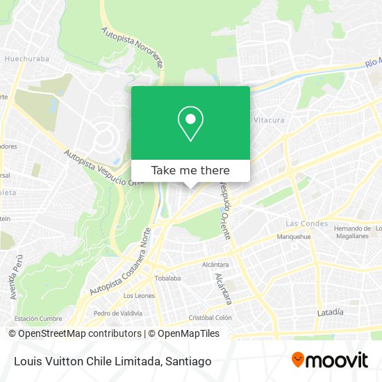 Louis Vuitton Chile Limitada map