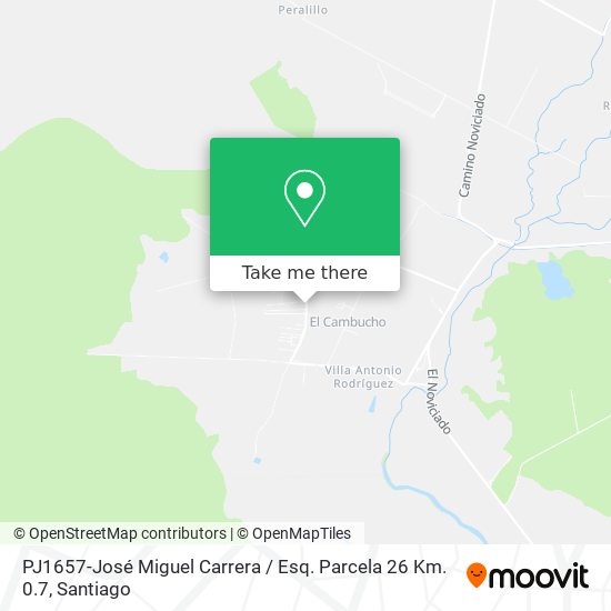 PJ1657-José Miguel Carrera / Esq. Parcela 26 Km. 0.7 map