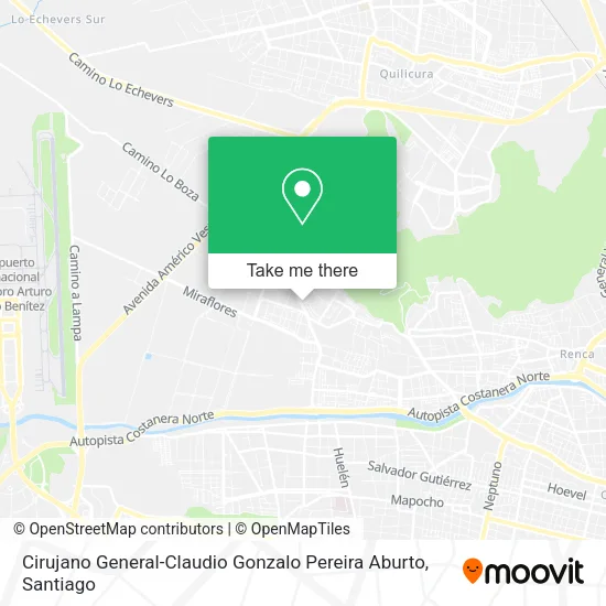 Cirujano General-Claudio Gonzalo Pereira Aburto map