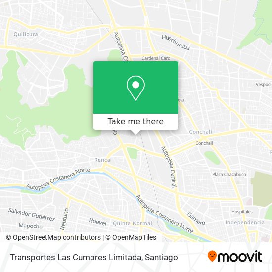 Transportes Las Cumbres Limitada map