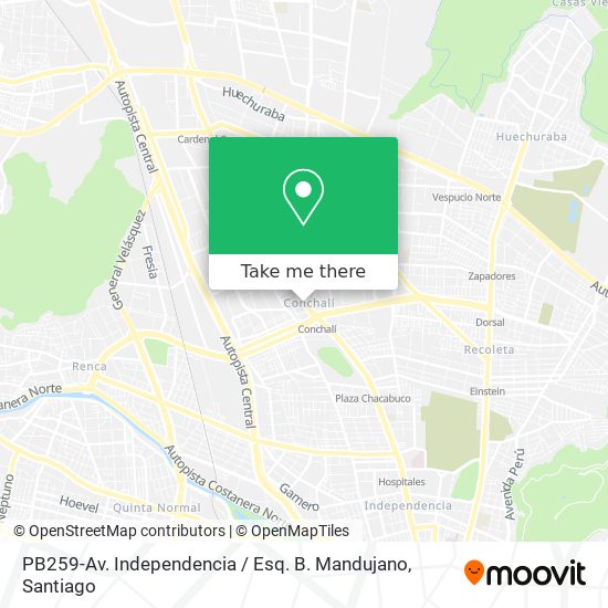 PB259-Av. Independencia / Esq. B. Mandujano map