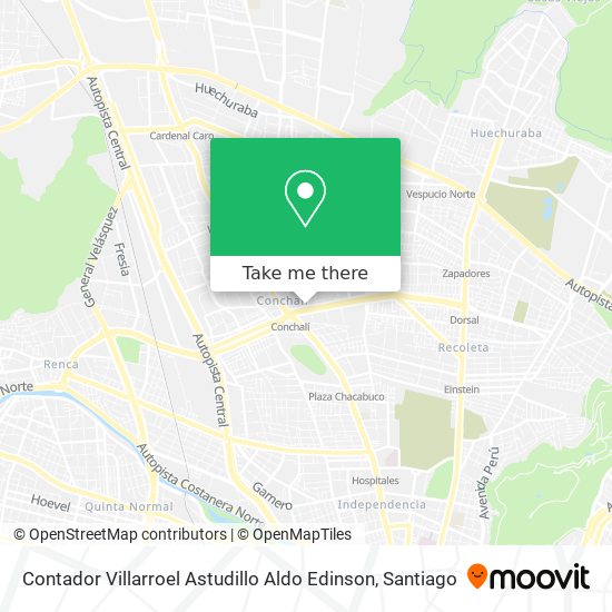 Contador Villarroel Astudillo Aldo Edinson map