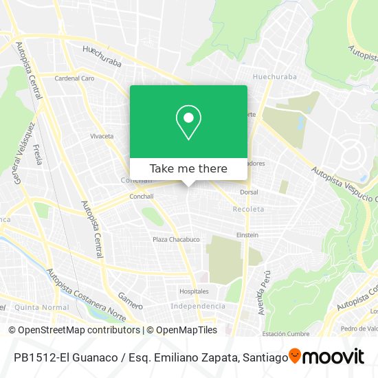 Mapa de PB1512-El Guanaco / Esq. Emiliano Zapata
