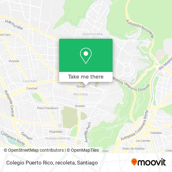 Colegio Puerto Rico, recoleta map