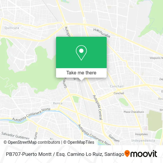 PB707-Puerto Montt / Esq. Camino Lo Ruiz map