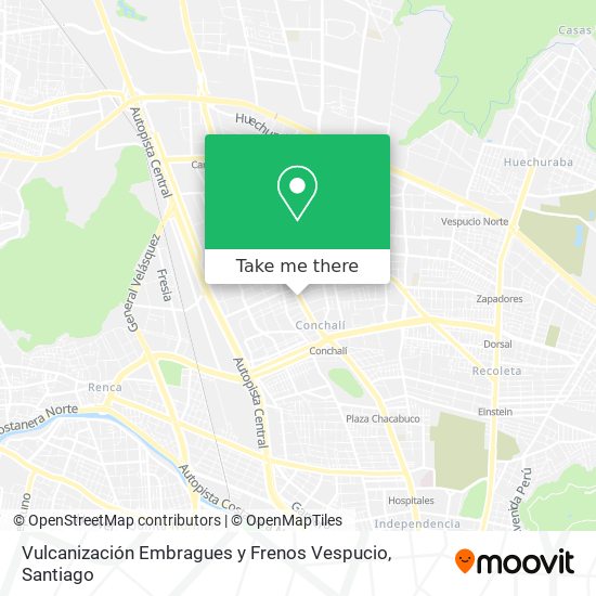 Vulcanización Embragues y Frenos Vespucio map