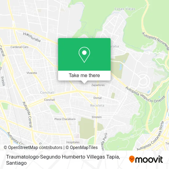 Traumatologo-Segundo Humberto Villegas Tapia map