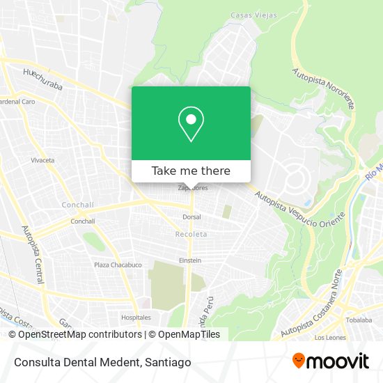 Consulta Dental Medent map