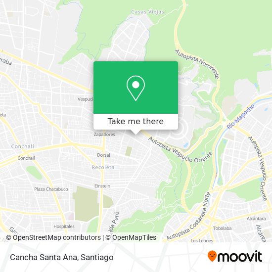 Cancha Santa Ana map