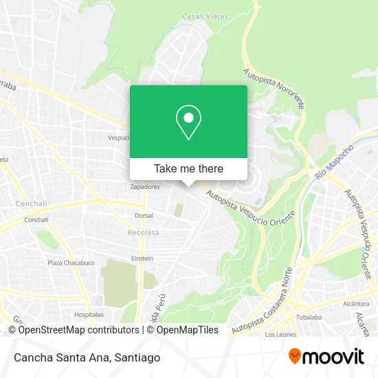 Cancha Santa Ana map