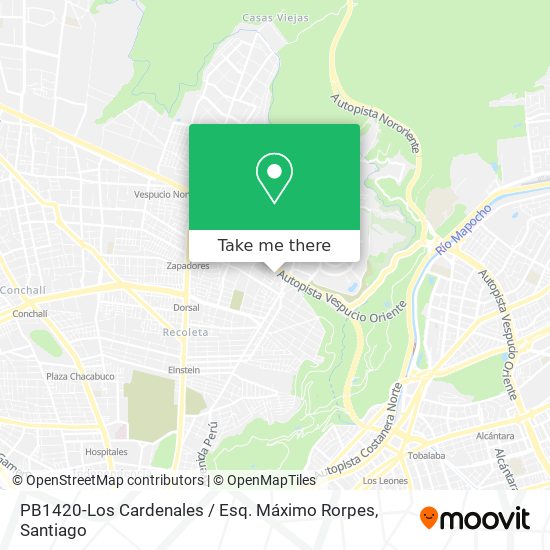 PB1420-Los Cardenales / Esq. Máximo Rorpes map