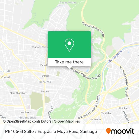 PB105-El Salto / Esq. Julio Moya Pena map