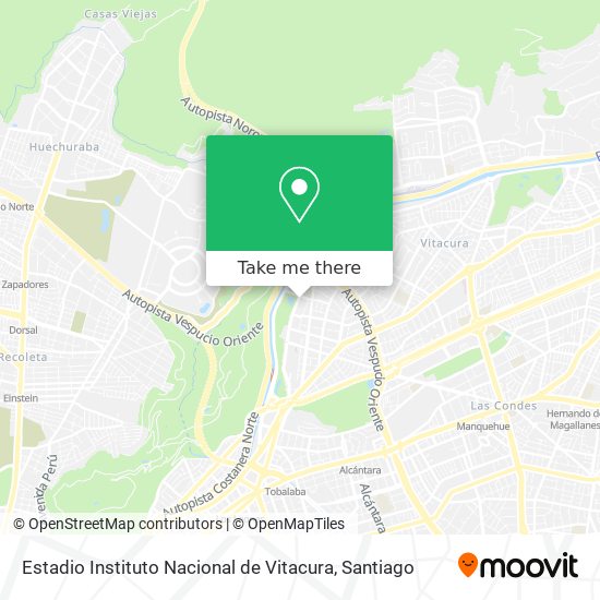 Estadio Instituto Nacional de Vitacura map