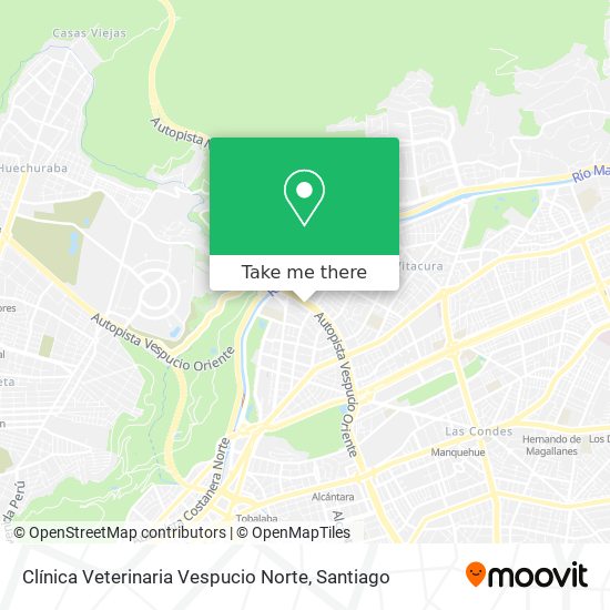 Mapa de Clínica Veterinaria Vespucio Norte