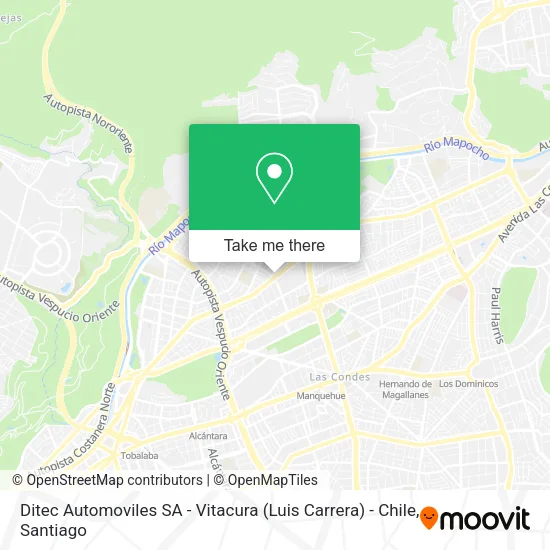 Ditec Automoviles SA - Vitacura (Luis Carrera) - Chile map