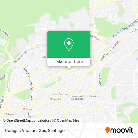 Codigas Vitacura Gas map