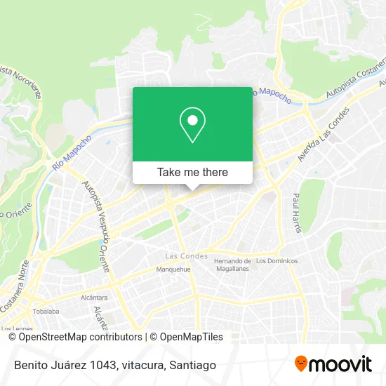 Benito Juárez 1043, vitacura map