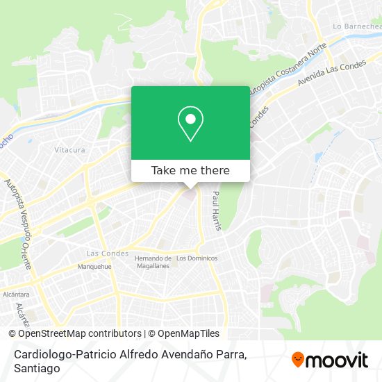 Mapa de Cardiologo-Patricio Alfredo Avendaño Parra