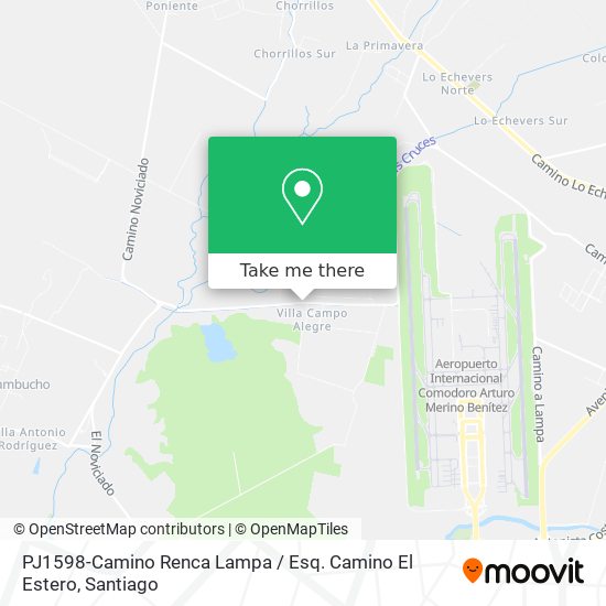 PJ1598-Camino Renca Lampa / Esq. Camino El Estero map