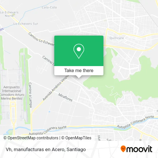 Vh, manufacturas en Acero map