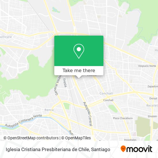 Mapa de Iglesia Cristiana Presbiteriana de Chile