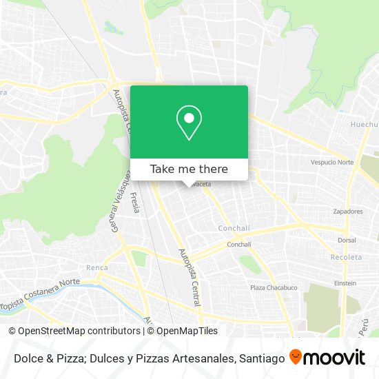 Mapa de Dolce & Pizza; Dulces y Pizzas Artesanales