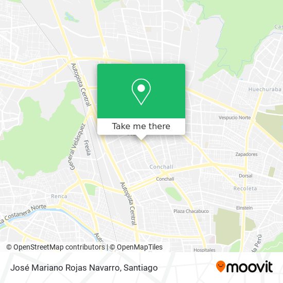 José Mariano Rojas Navarro map