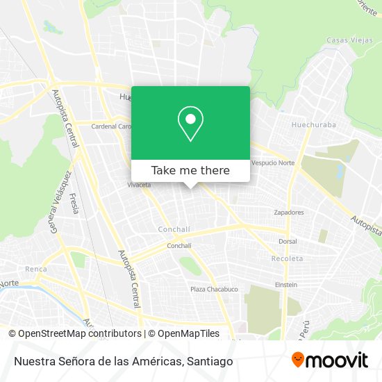 Mapa de Nuestra Señora de las Américas
