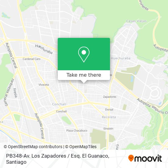 PB348-Av. Los Zapadores / Esq. El Guanaco map