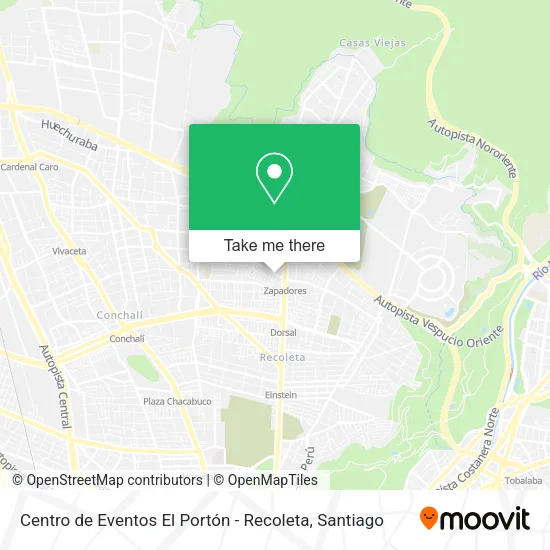 Centro de Eventos El Portón - Recoleta map