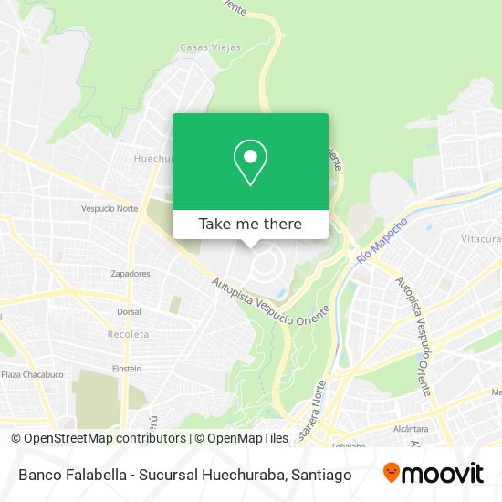 Banco Falabella - Sucursal Huechuraba map