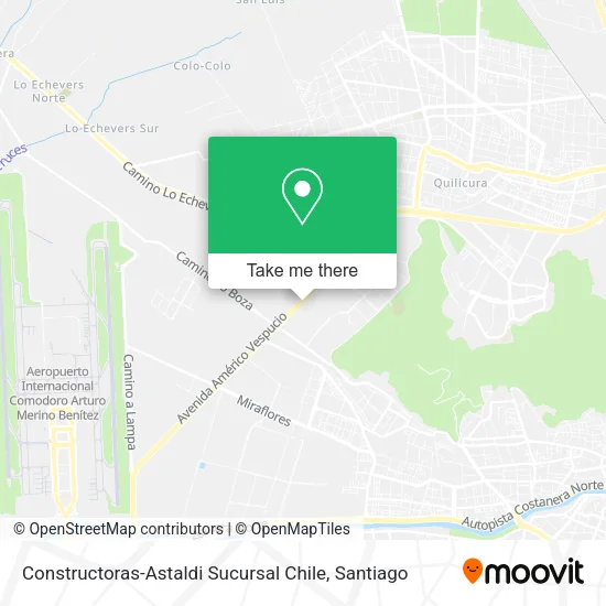 Constructoras-Astaldi Sucursal Chile map
