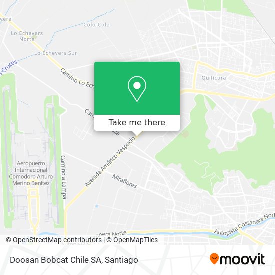 Mapa de Doosan Bobcat Chile SA