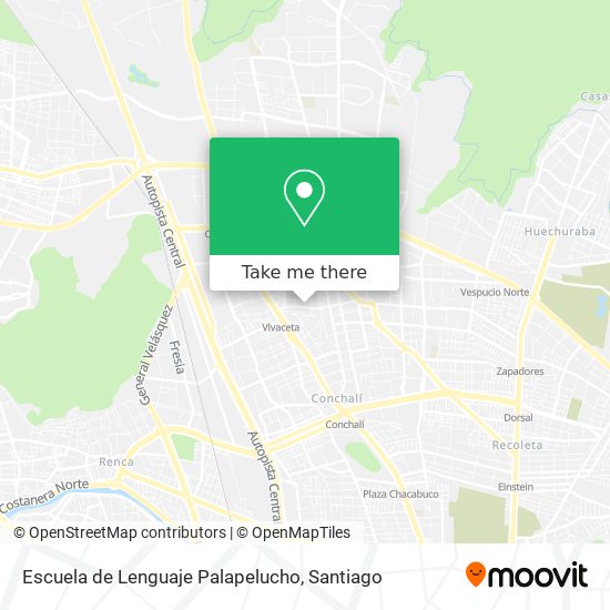 Mapa de Escuela de Lenguaje Palapelucho