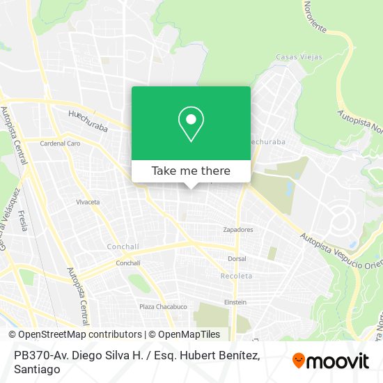 PB370-Av. Diego Silva H. / Esq. Hubert Benítez map