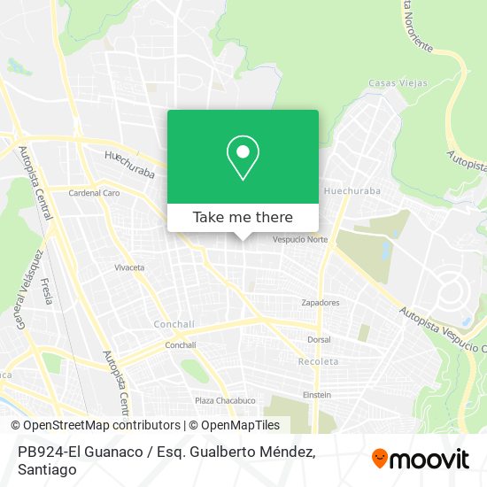 PB924-El Guanaco / Esq. Gualberto Méndez map