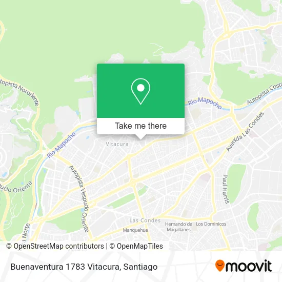 Buenaventura 1783 Vitacura map