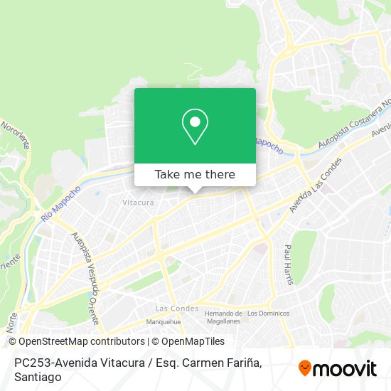 PC253-Avenida Vitacura / Esq. Carmen Fariña map