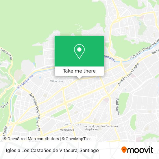 Iglesia Los Castaños de Vitacura map