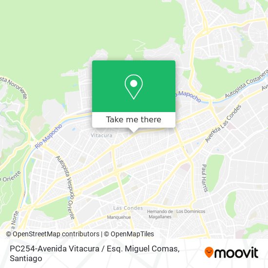 PC254-Avenida Vitacura / Esq. Miguel Comas map